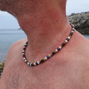 Surfer necklaces and cool summer jewelry for trend-conscious men, surfer jewelry for men, cool necklaces with beads, handmade, 2 variants image 8