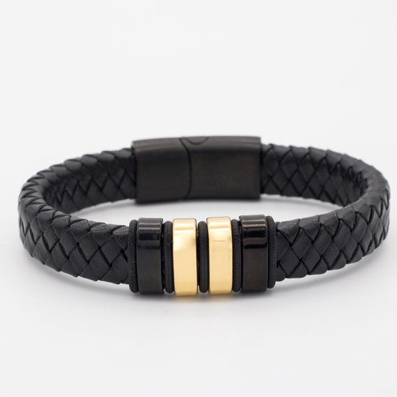 Wide leather bracelet deals