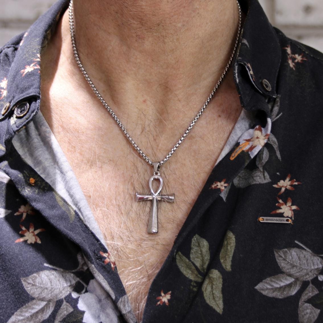 Ankh cross, men's chain, jewelry for men, high-quality fashion jewelry, waterproof jewelry, men's chain, Stainless stell necklace