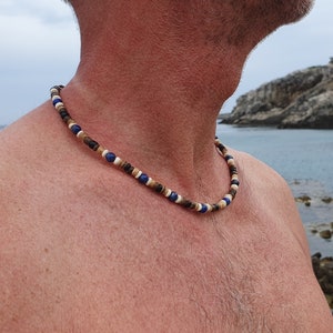Surfer necklaces and cool summer jewelry for trend-conscious men, surfer jewelry for men, cool necklaces with beads, handmade, 2 variants image 9