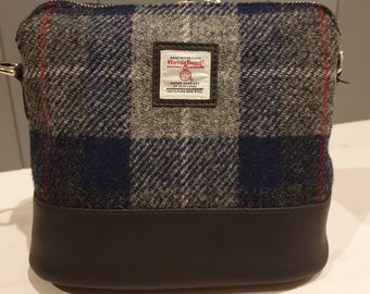 Originale Harris Tweed Shoulder Bag "Glen" in 4 Farben, 100% Wolle, Leder, Umhängetasche, Schultertasche