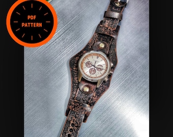 Watch Strap Pattern, 20&22 mm Watch Band Template, Bracelet Watch Band,  Template, Pattern, Template Digital,  Leather Bracelet, Bracelet