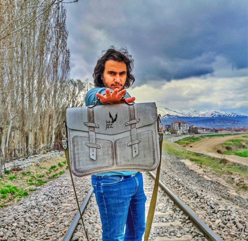 Briefcase Pattern , Leather Briefcase Template , 14.5