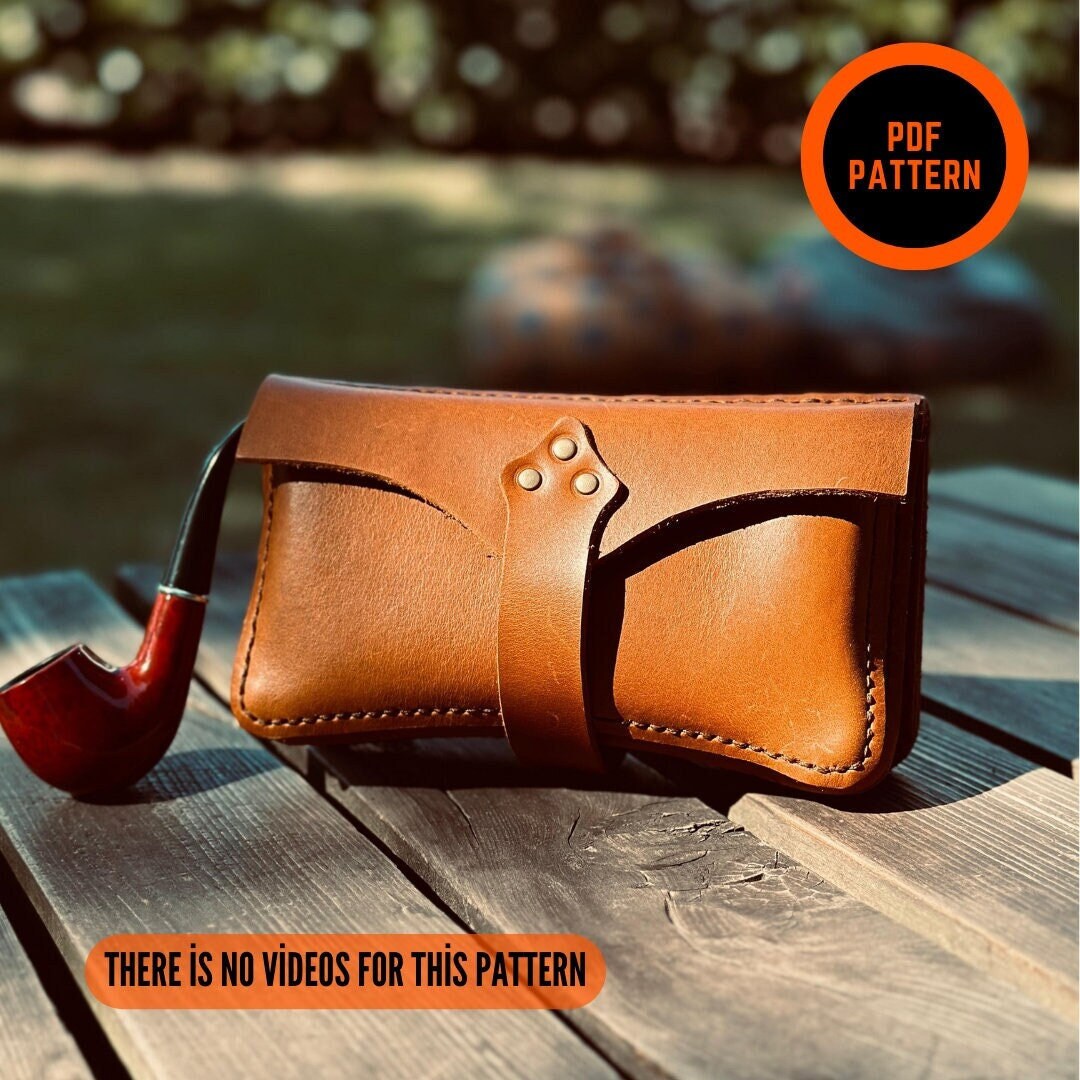 Pipe Bag Pattern, Pipe Case Pattern, Leather Pipe Case Template