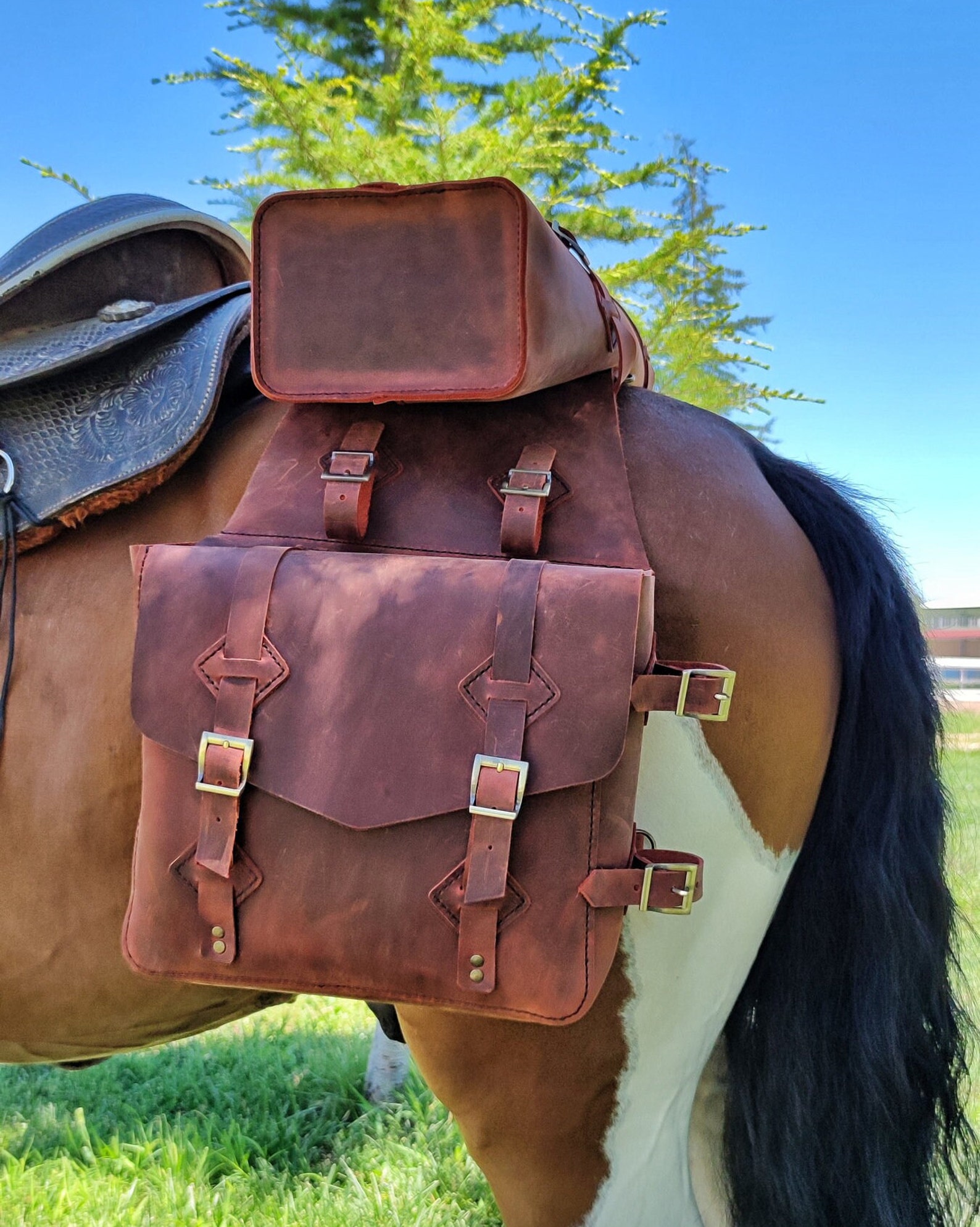Saddle Bag Pattern Leather Saddle Bag Pattern Horse Bag - Etsy