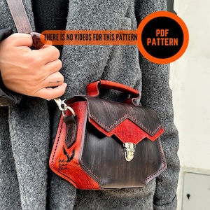 Woman Bag Pattern, Leather Bag Pattern, PDF Pattern, Bag Pattern, Bag Template, Leather  DIY,  PDF Download, Leather Purse Pattern