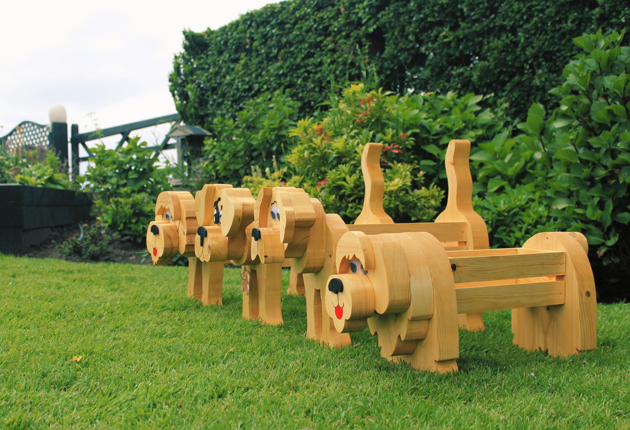 Handmade Wooden Dog Planter Indoor & Outdoor Planter Etsy UK