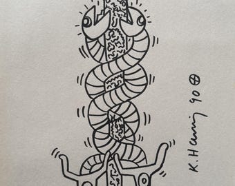 Keith Haring - Drawing on paper