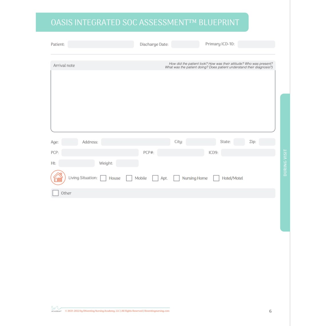 Oasis Start of Care Cheat Sheet™ for the Home Health Nurse Etsy