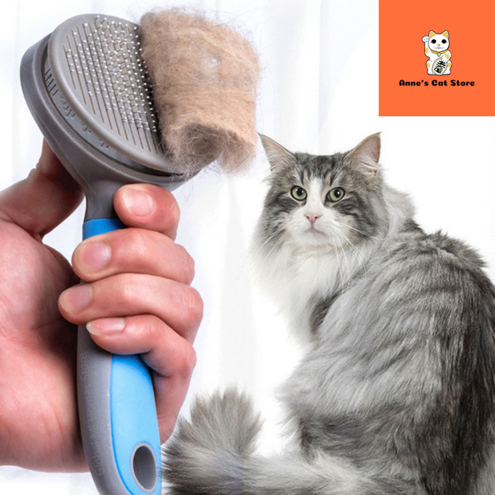 Cat Grooming Brush Self Cleaning Slicker Brush for Dogs & Etsy