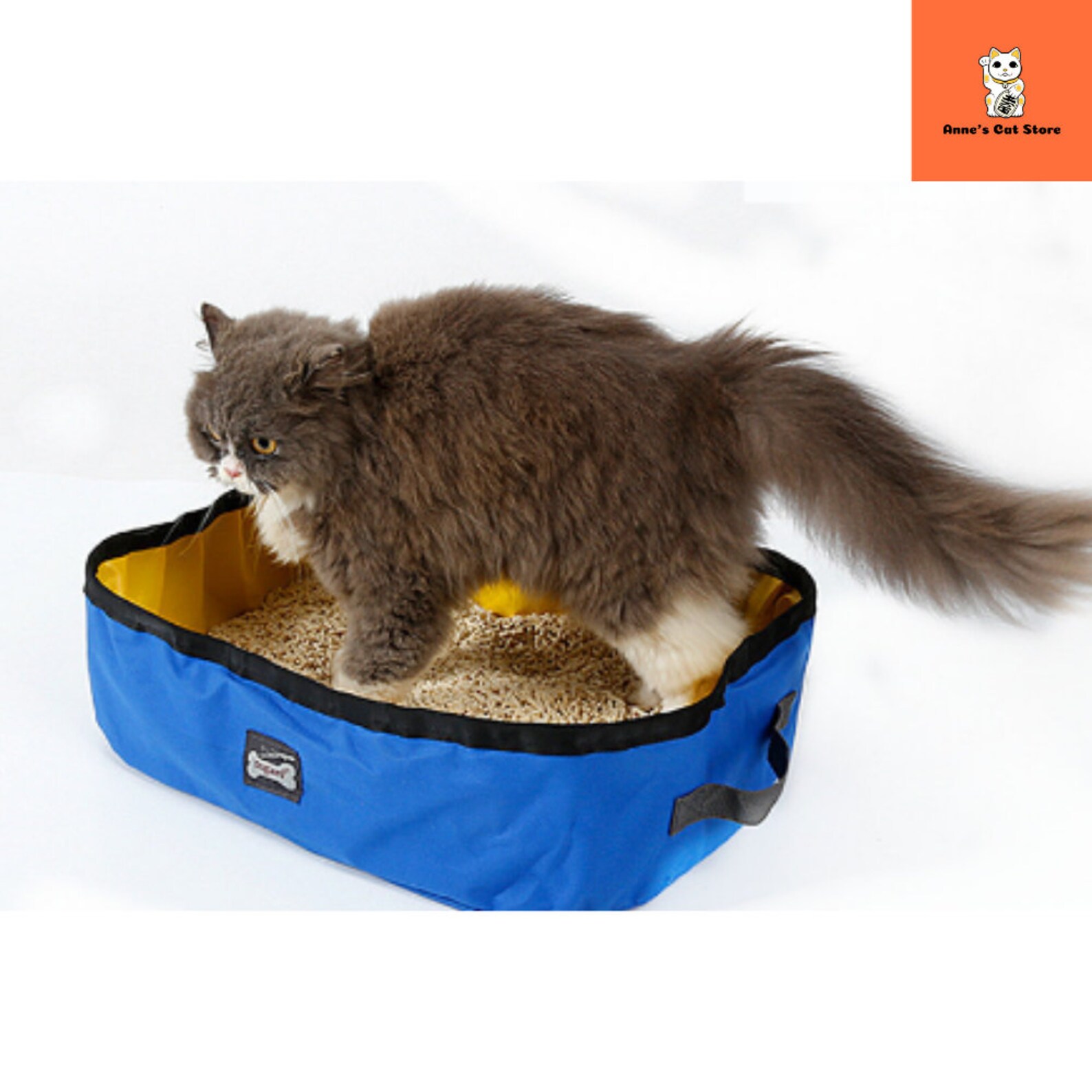 Foldable Portable Cat Litter Box Strong Fabric Collapsible Etsy