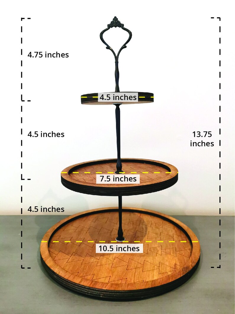 Tiered Tray / 3 Tier Tray / Rustic Tray Etsy