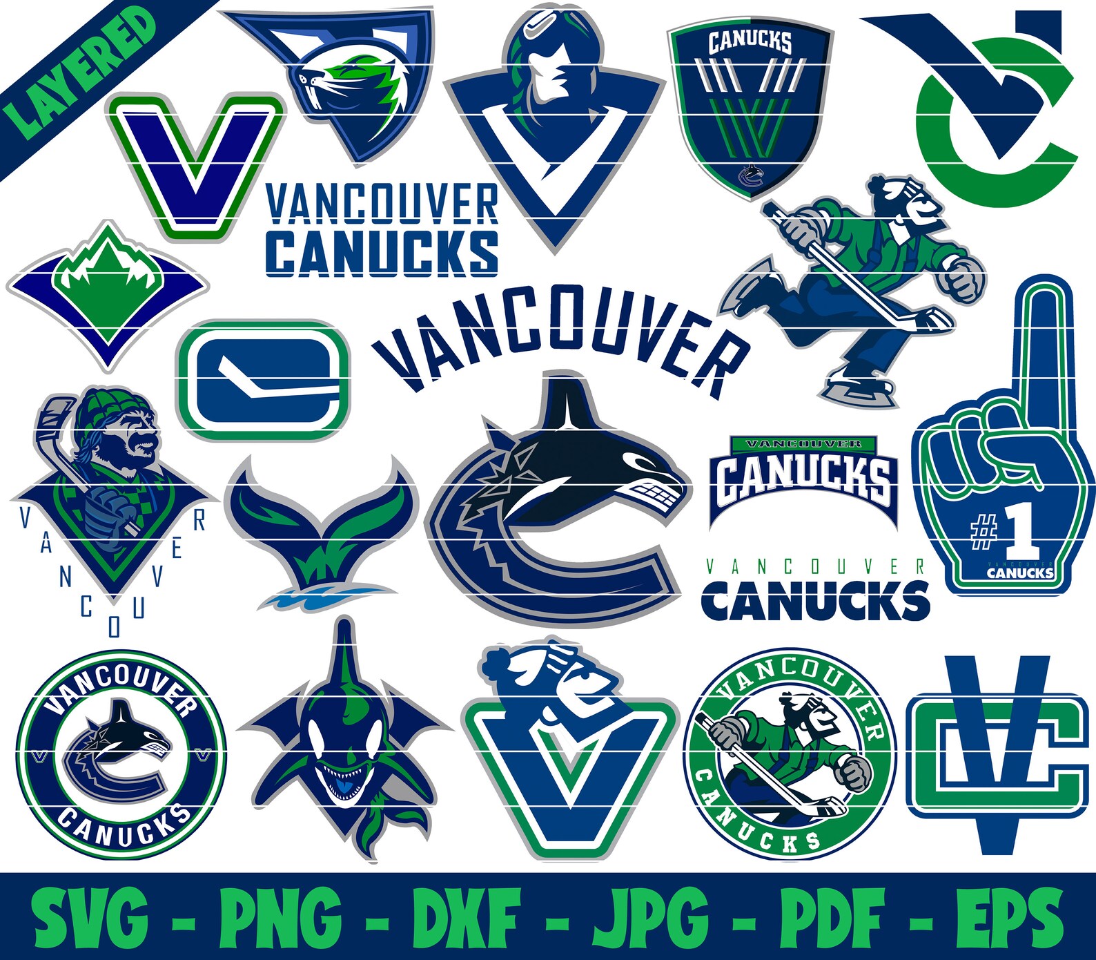 Vancouver Canucks SVG Bundle Svg Cut File For Cricut nhl | Etsy