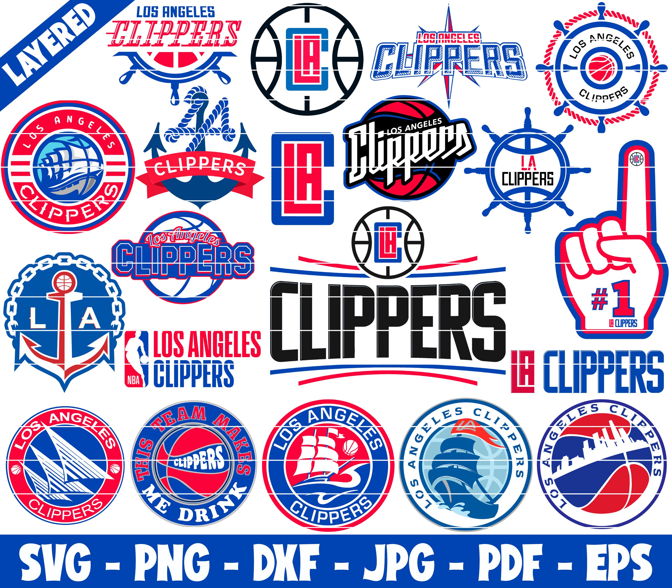 Download Los Angeles Clippers SVG NBA Logo SVG Bundle Nba Teams Svg | Etsy