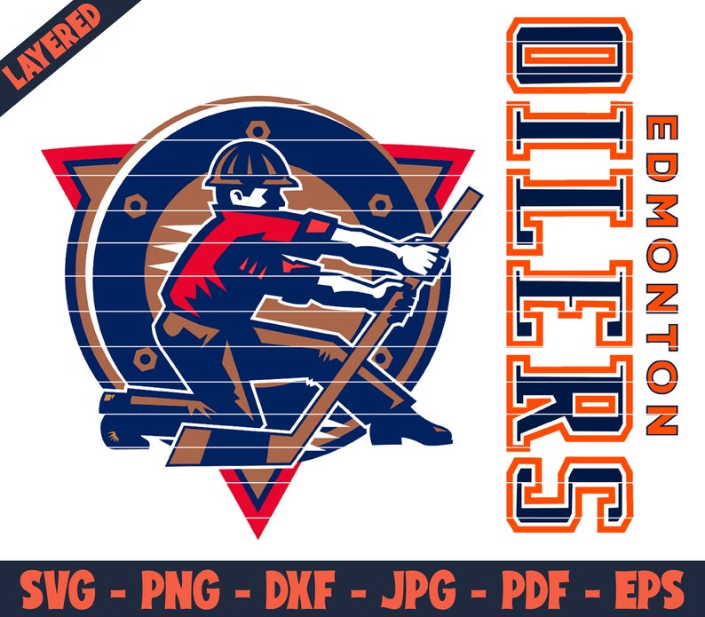 Edmonton Oilers logo svg Hockey Team Svg NHL Sport Team Etsy