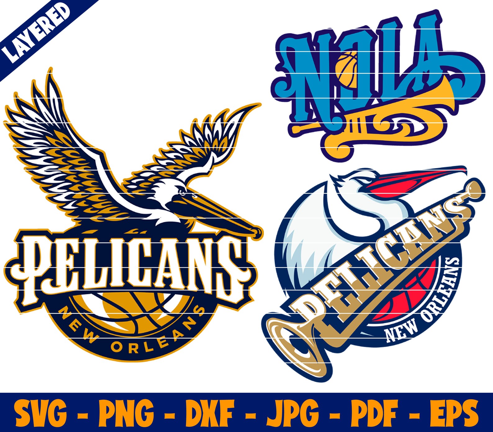 New Orleans Pelicans logos Svg NBA logo Basketball Sport Etsy