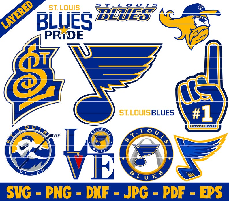 St. Louis Blues Svg St Louis Blues Hockey Team Hockey logos Etsy
