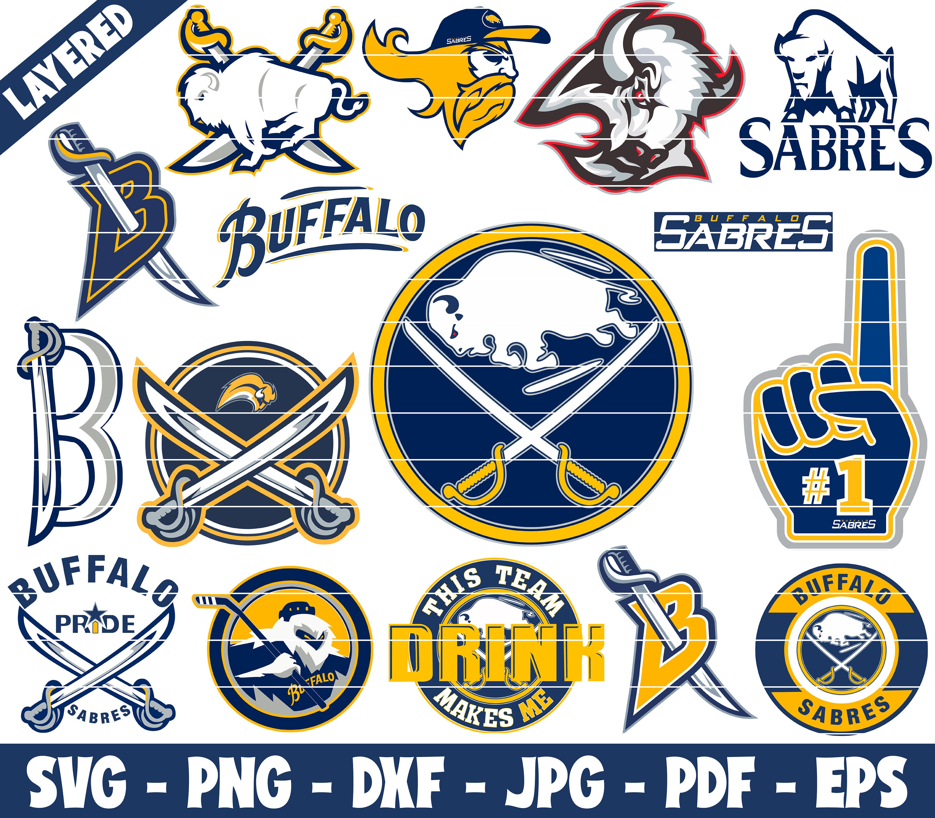 Buffalo Sabres Svg Buffalo Team Svg NHL Svg Bundle Hockey | Etsy