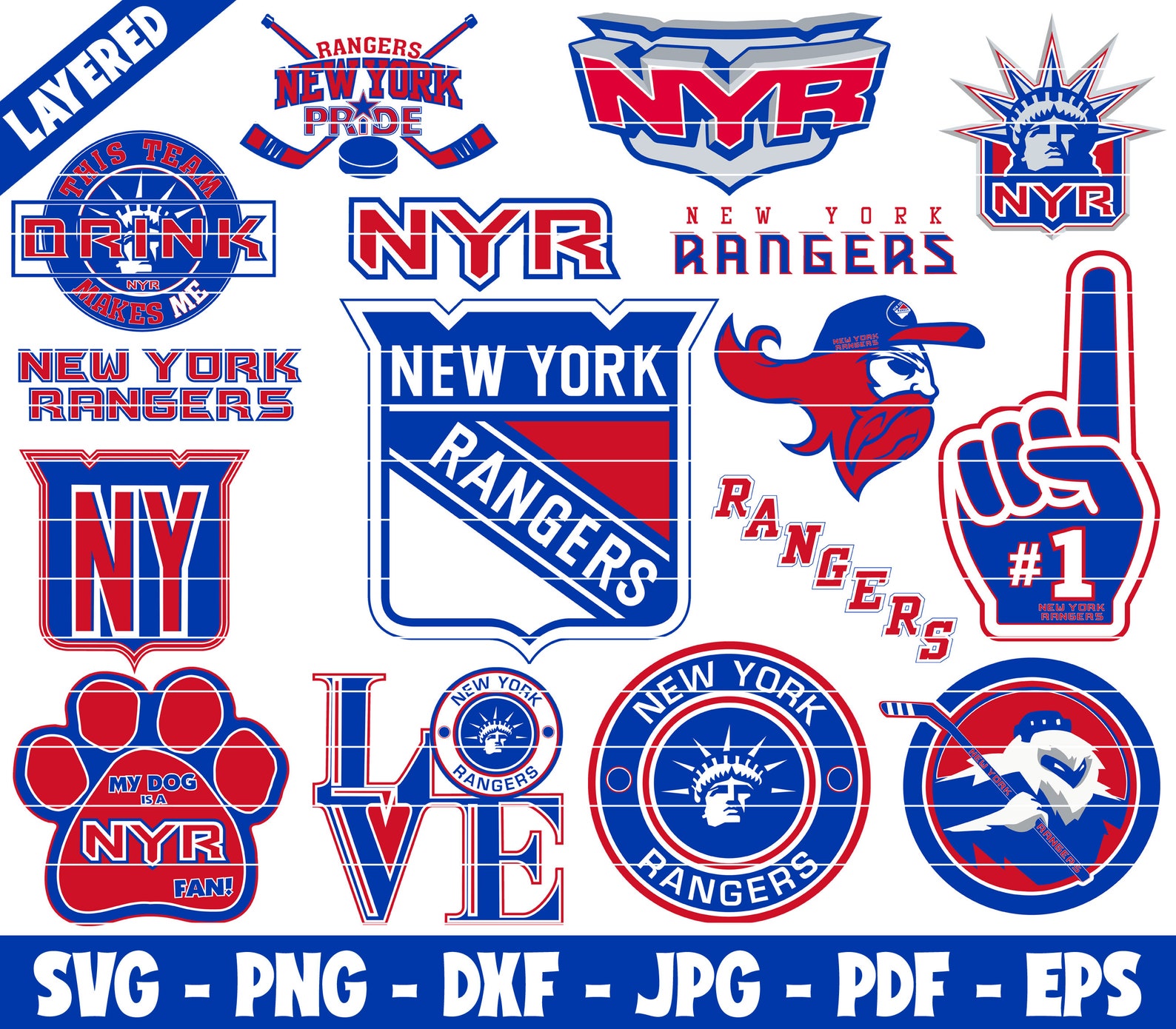 New York Rangers logo svg NY Hockey NHL logo Hockey team | Etsy