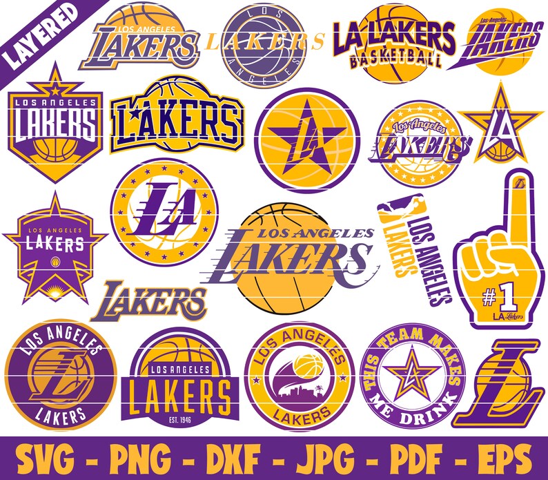 Los Angeles Lakers svg Lakers svg NBA svg Basketball svg | Etsy