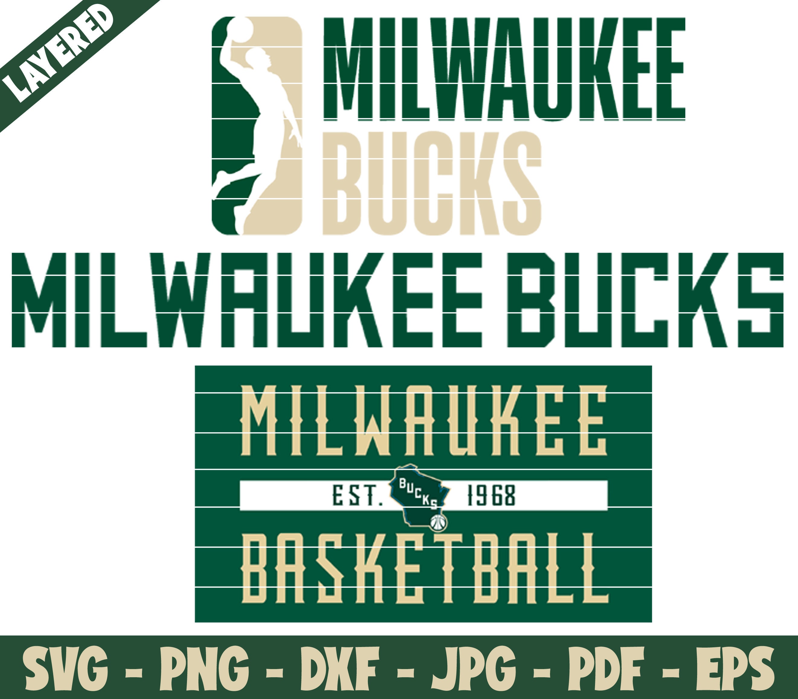 Milwaukee Bucks Svg Nba Logo Svg Bundle Basketball Team | Etsy