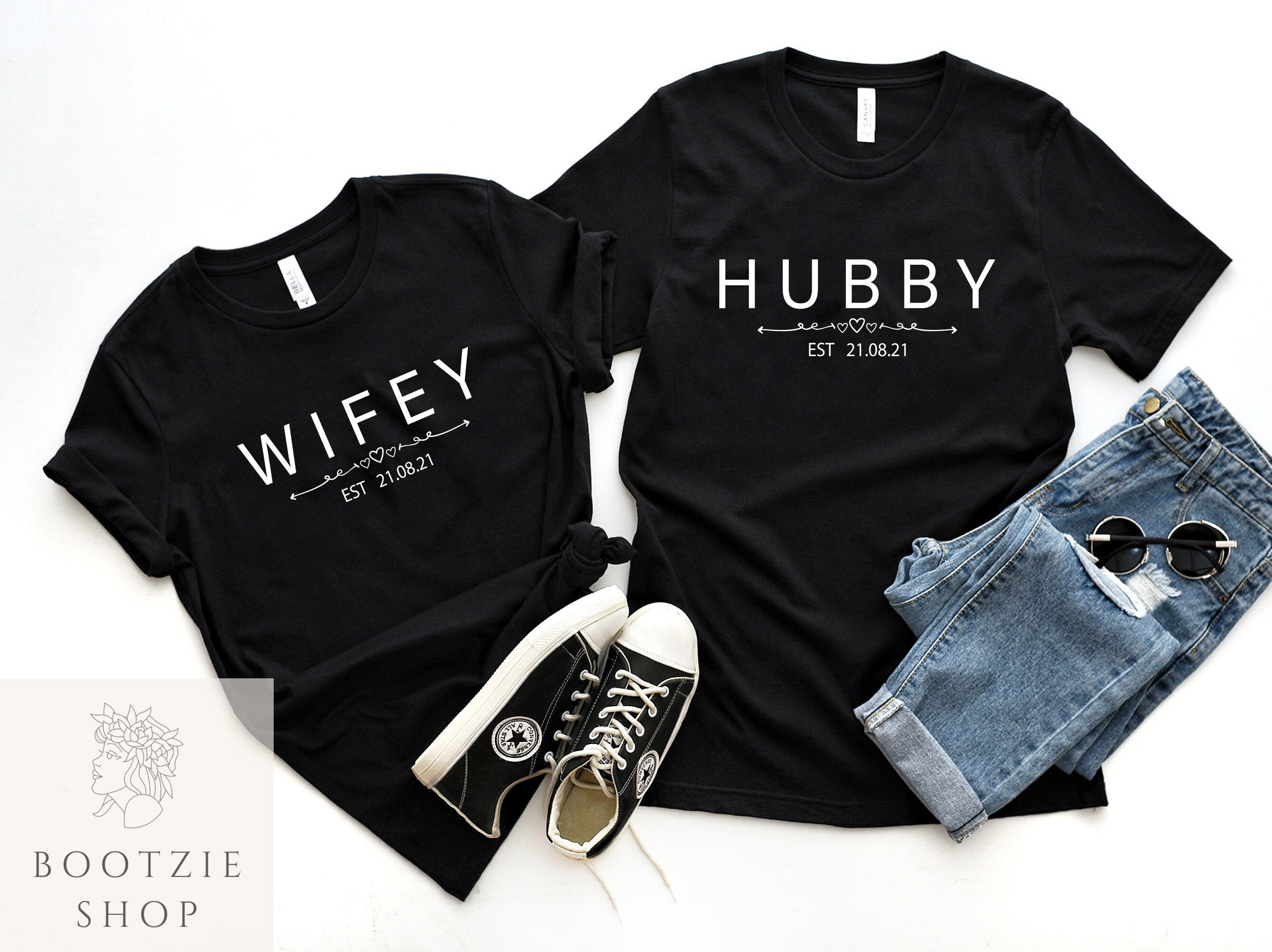 Wifey Hubby Est 2021 Shirt Honeymoon Shirt Matching Just | Etsy