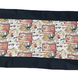 Rooster farmhouse table runner