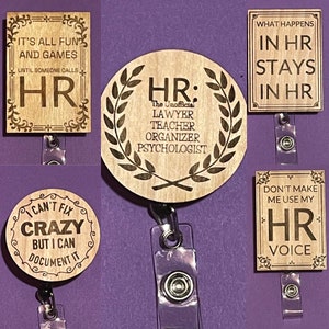 HR badge reels Human Resources badge