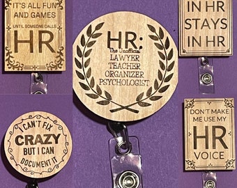 HR badge reels Human Resources badge