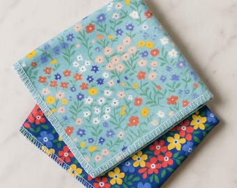 Floral Cotton Flannel Paperless Towels: Reusable Spring/Summer Collection