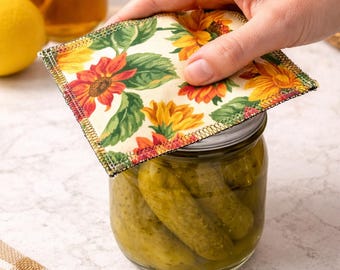 Handmade Fabric Jar Grippers – Non-Slip Kitchen Opener, Set of 2