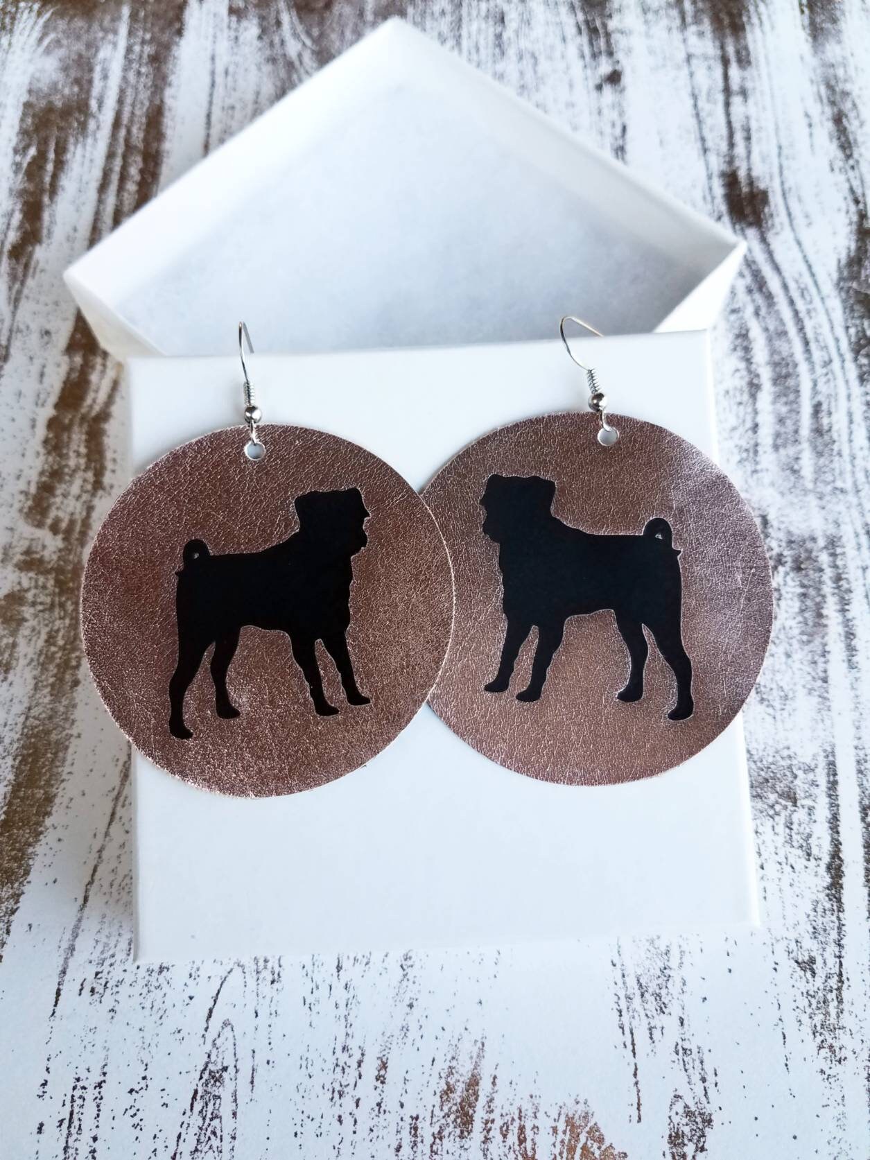 Faux Leather Earrings Pet Earrings Dog Earrings Dog Etsy