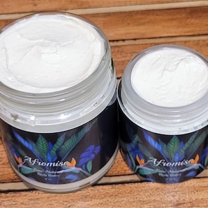 Raw Natural Body Butter, Whipped Shea Butter with Island Infused Oils