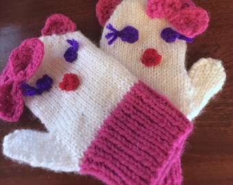 Kid's Novelty Gloves & Mittens - Hand Knitted - Made to Order - Colourful and Warm
