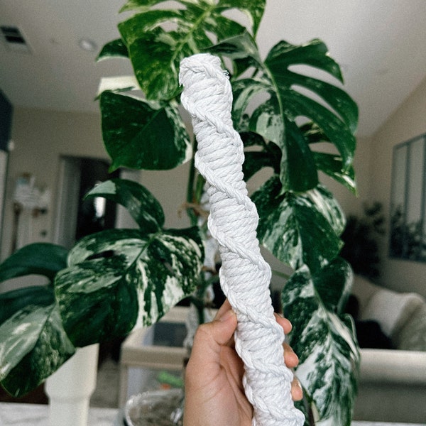 Boho Macrame Stackable Plant Support Stake Pole Handmade Aesthetic Climbing Totem For Monstera Pothos
