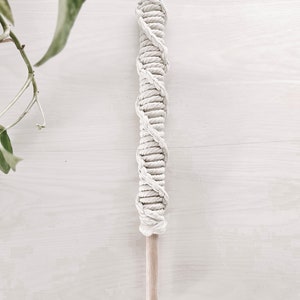 Boho Macrame Stackable Plant Support Stake Pole Handmade Aesthetic Climbing Totem For Monstera Pothos