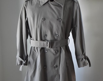 Gray London Fog Trench Coat // Size 12 Petite