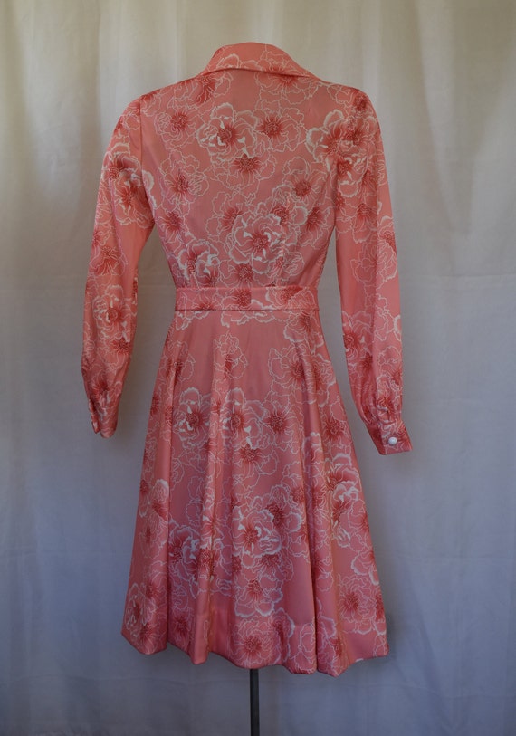 Vintage 1970's Pink Floral Dress // Handmade // U… - image 3