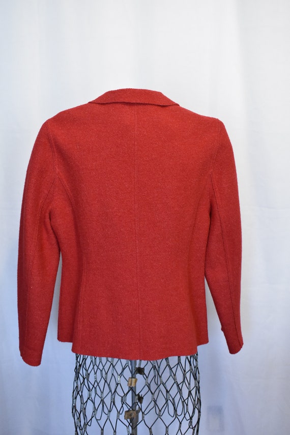 Red Valerie Stevens Petite Wool Blend Jacket // U… - image 4