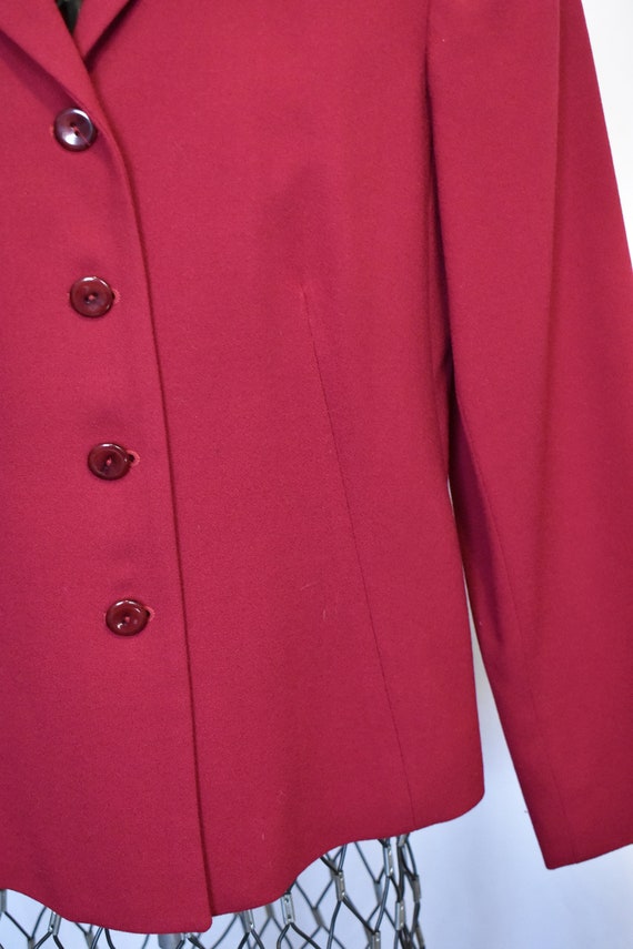 Beautiful Vintage Burgundy Talbots Ladies Jacket … - image 7