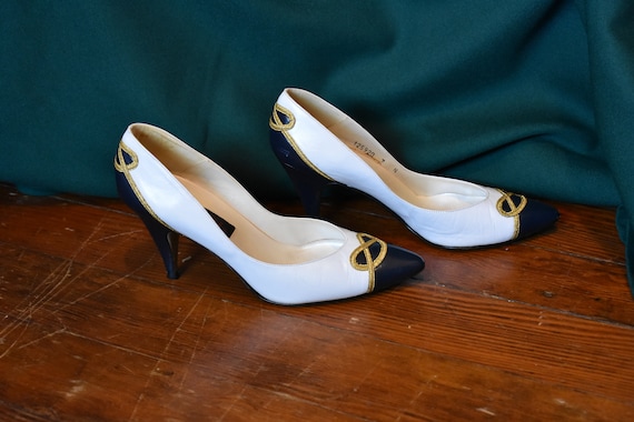 Vintage Proxy Shoes // Classic Heels // Nautical … - image 1