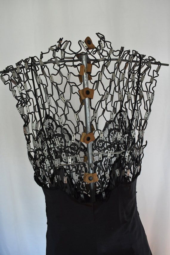 Vintage Black Val Mode Lingerie Nightgown // Size… - image 9