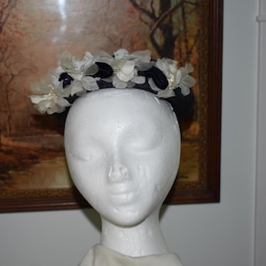 1950&#39;s Charming Lady Blue Straw Hat