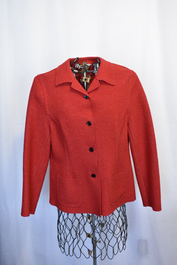 Red Valerie Stevens Petite Wool Blend Jacket // U… - image 2