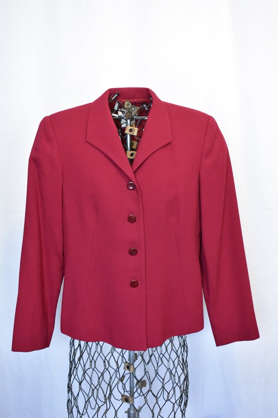 Beautiful Vintage Burgundy Talbots Ladies Jacket … - image 1