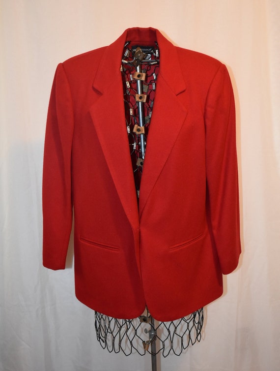 Lovely Red Sag Harbor Wool Blazer // Size 10 Petit