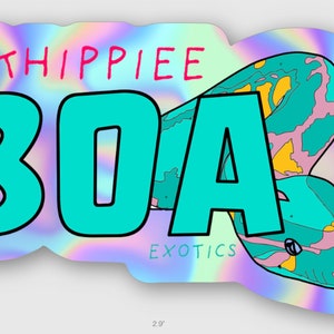 BLKHIPPIE Boa Exoten holographische Aufkleber