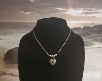 Bronze Heart Lock Necklace