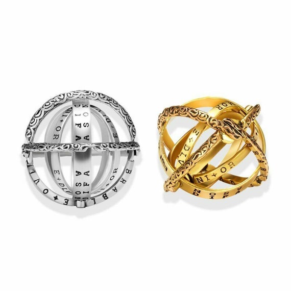 Rotating Clamshell Astronomical Sphere Ball Ring Creative Universe Complex  Vintage Jewelry For Couples, Women, And Germany Lovers Gold Gift From  Rocketer, $14.82 | DHgate.Com