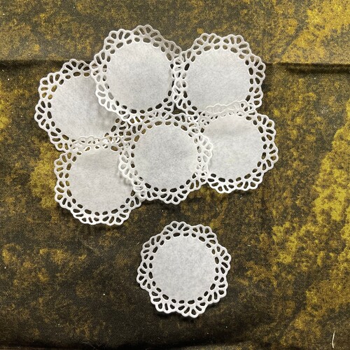 Mini White Paper Doilies Set of 12 Etsy